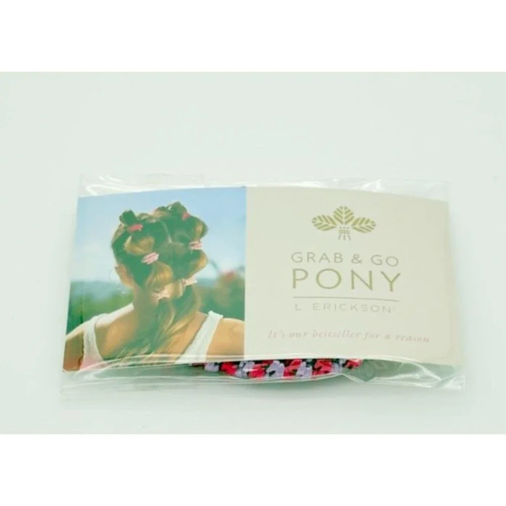 Grab & Go Pony Braided Hair Tie Pink Gray – Gift Ready by L. Erickson